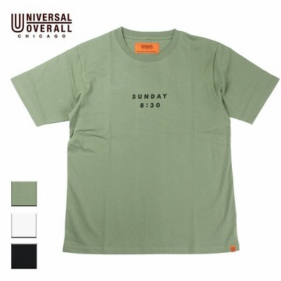 ユニバーサルオーバーオール Tシャツ メンズ 半袖 ブランド おしゃれ レディース イラスト バックプリント ワークブランド アメカジ カーキ 白 黒 通販 Lineポイント最大get Lineショッピング
