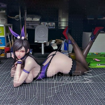 【元氣招財】 最終幻想模型 兔女郎蒂法 趴姿 性感美女擺件 公仔 盒裝 禮物
