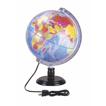 徠福 一次成型地球儀10 (燈光)39CM / 個 NO.1153