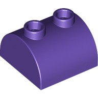 弧形磚 2x2x1 深紫色 30165