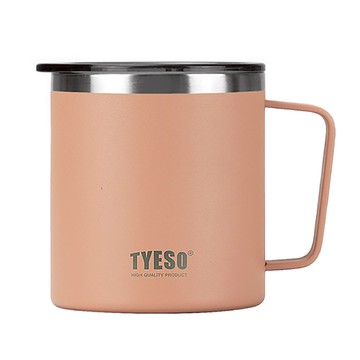 TYESO 泰碩 304不鏽鋼馬克杯 400ml  1個  粉色
