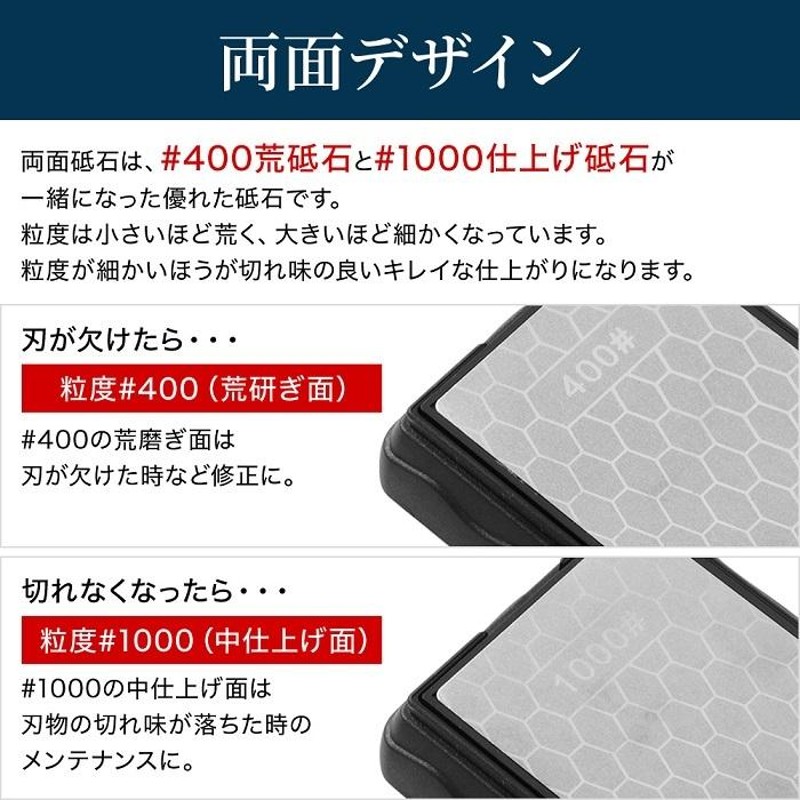 全品5倍☆〜7/1】ダイヤモンド砥石 砥石 両面 研磨 面直し #400 #1000 包丁 両面砥石 とぎ石 | LINEショッピング