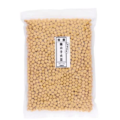 大豆屋＜高鍋商事＞ 特選鶴の子大豆 2kg (1kg×2袋) 大粒 北海道産 国産 (保存に便利なチャック付き袋 栄養豊富) 鶴の子