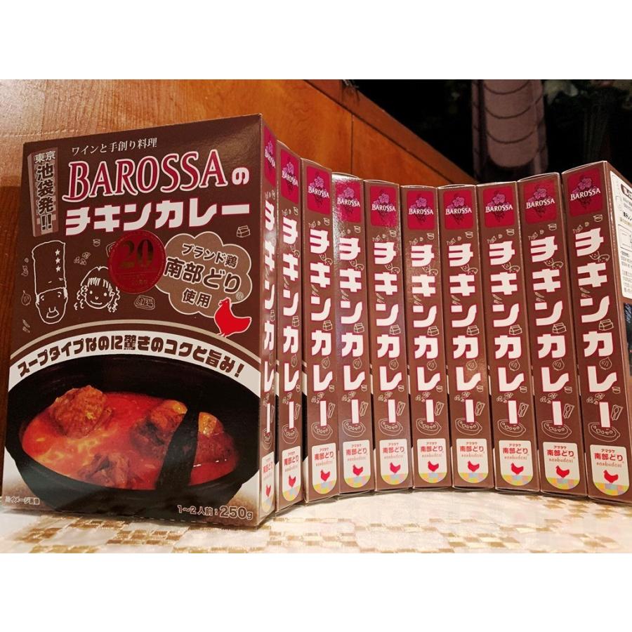 東京・池袋のレストラン『バロッサ』のレトルトカレー（スープタイプのカレー）×１０パック