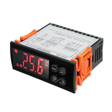 220V微電腦溫度控制器 數字恆溫調整器 帶NTC傳感器 適用於展示櫃/風冷櫃等溫控控制 密碼保護 壓縮機控制輸出保護延