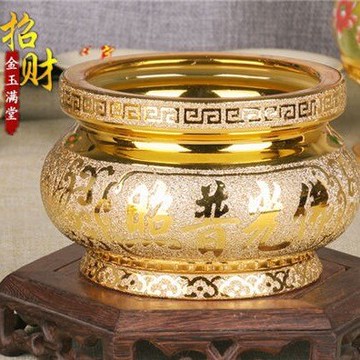 金沙陶瓷香爐 家用燒香爐 祖先爐 公媽爐 神明爐 祖爐 供佛香爐 陶瓷小燒香爐 金爐 佛具用品 插香爐 居室供奉拜拜香爐