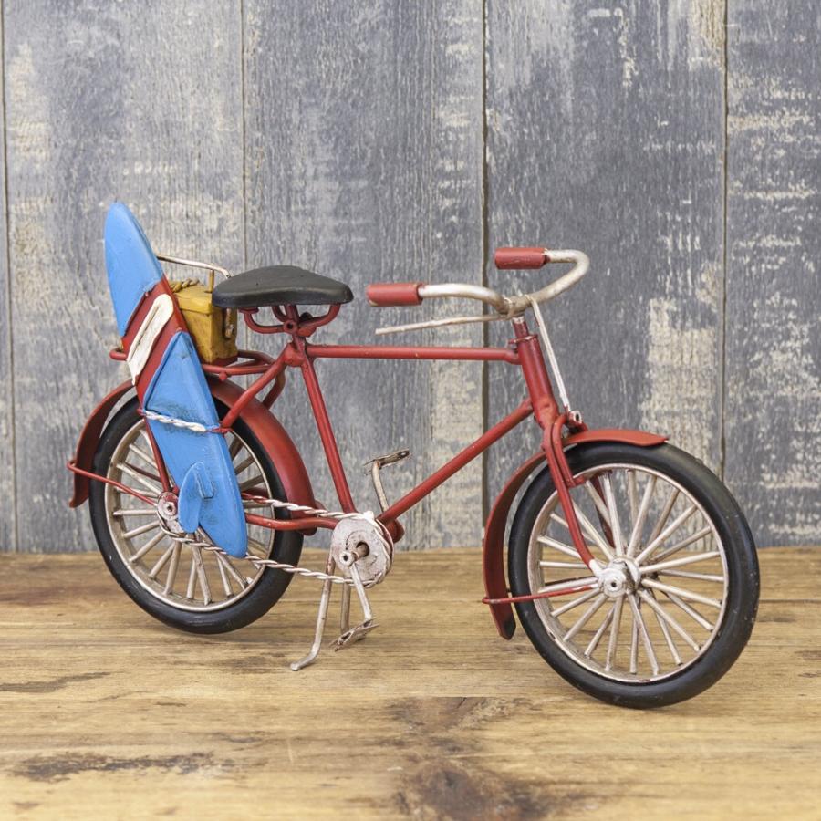 ハンドメイド ブリキ製 オールドバイク サーフ バイシクル (レッド) 自転車 アメリカン雑貨 サーフィン 世田谷ベース ビンテージ グッズ