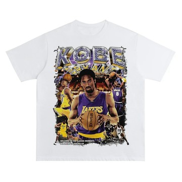 科比 kobe 柯比 水洗做舊 短袖 T恤 純棉短袖t落肩短袖T恤 潮牌寬松落肩袖純棉青年運動上衣 男女同款 可客訂圖案