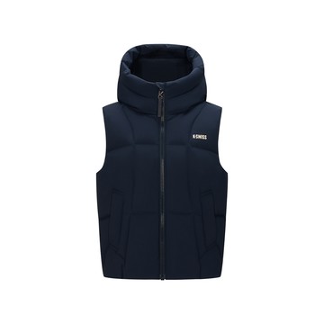 羽絨背心 W DOWN VEST 拉鍊 口袋 女款 深藍色 1912150-014
