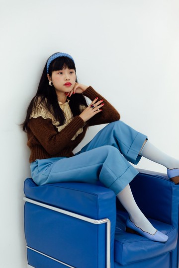 鏡波浪瑪莉珍鞋 嬰兒藍