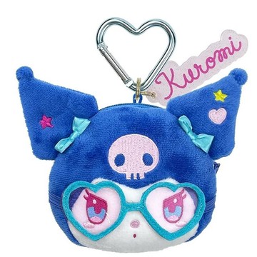 小禮堂 Sanrio 三麗鷗 酷洛米 絨毛造型零錢包 (愛心墨鏡)