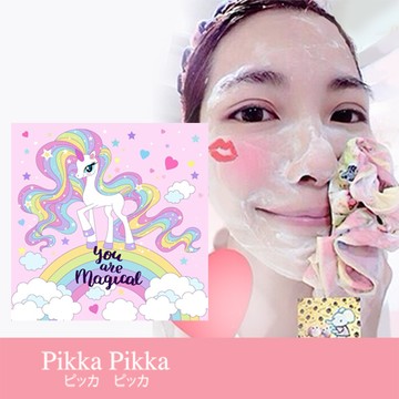 Pikka Pikka A84 彩虹小馬-粉紅 林鴒 日本製 臉部毛孔潔淨布 洗臉布 花猴分享 熱賣中!
