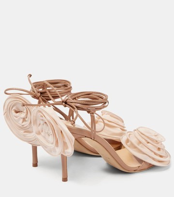 Magda Butrym Floral-appliqué leather sandals