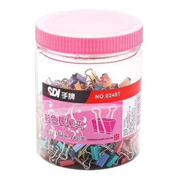 SDI 手牌 0248T 彩色長尾夾 (13mm) (288入/筒)