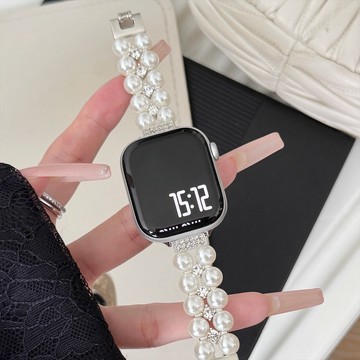溫柔珍珠錶帶 適用於iwatch錶帶 Apple watch腕帶 全系列通用錶帶 當季款