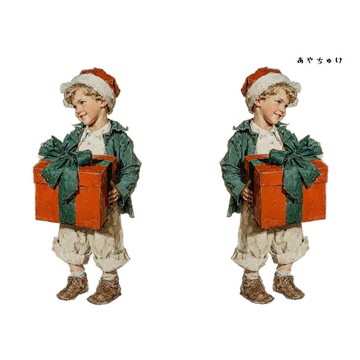 【11月新品2】08-108-0078 人物貼紙 聖誕復古風