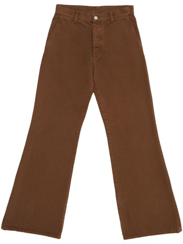 Marcelo Burlon County of Milan - logo-print flared jeans - men - Cotton - 46 - Brown