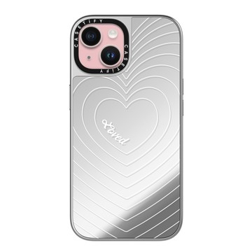 Quotes by Christie x CASETiFY iPhone 15 Case Silver on Silver Mirror Case MagSafe Compatible Loved Phone Case by Quotes by Christie