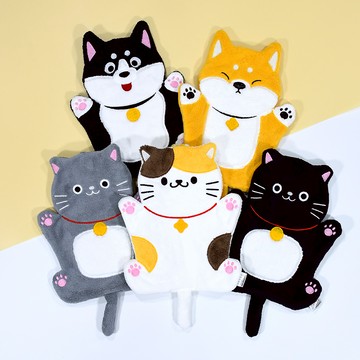 摩力諾造型擦手巾-炭吉貓