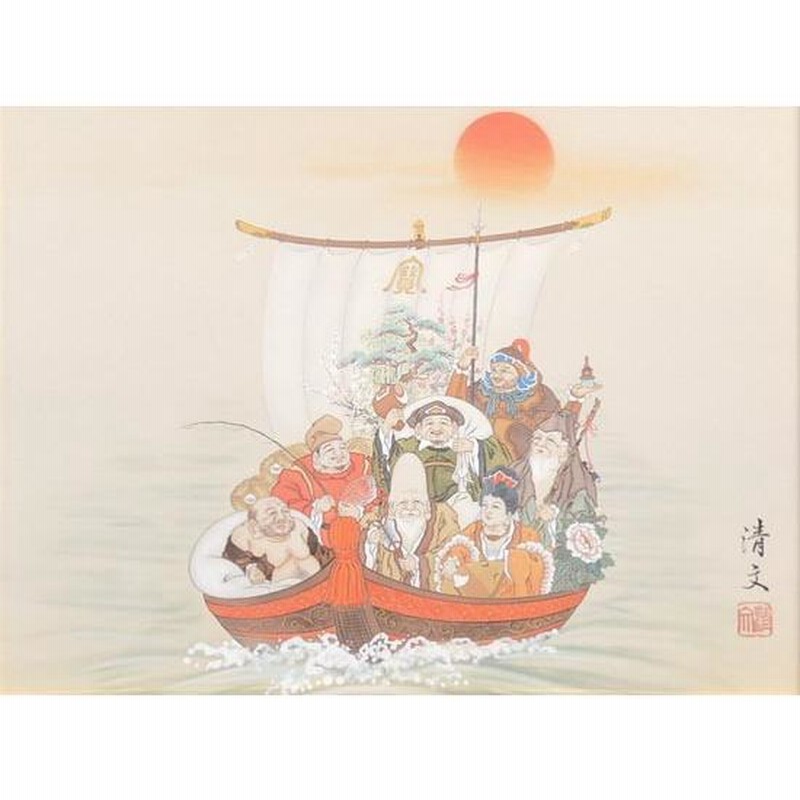 アウトレット 価格ホビー・楽器・アート - 水彩画 「七福神之画