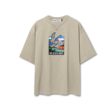 【全館滿額折】 Filter017 Wild Goose Graphic Tee 卡其 雁鴨圖像短袖 H6035【新竹皇家】