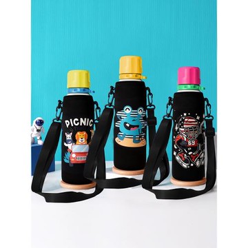 杯具熊運動保溫杯專用杯套水杯兒童掛鉤配件600ml水壺背帶保護套