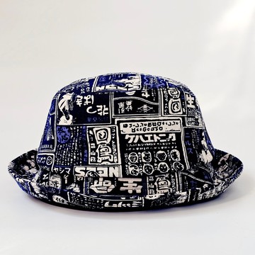 【HiGh MaLi】經典漁夫帽/日系復古廣告/藍#古着#禮物