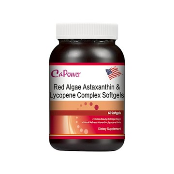 【美國Capower加柏爾】 紅藻蝦紅素茄紅素複合軟膠囊（60粒/瓶）