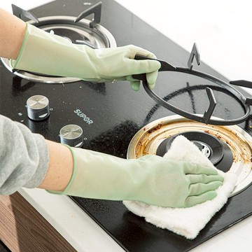 家用多用途防水乳膠手套-3入-多款可選 (M)綠