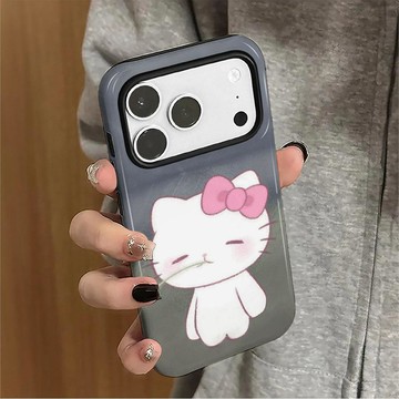 抑鬱凱蒂貓蘋果17手機殼16Pro二合一15Pro雙層14爆款13mini防摔12