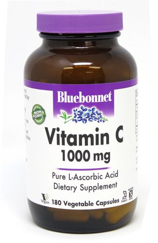 Bluebonnet Nutrition Vitamin C 1000 mg - 180 Vegetable Capsules