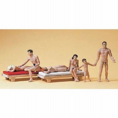ヌーディストビーチ　ロリ Preiserプライザー10439 ヌーディストビーチで遊ぶ人たち【HO人形】【塗装済み】【ジオラマ小物】 | LINEブランドカタログ
