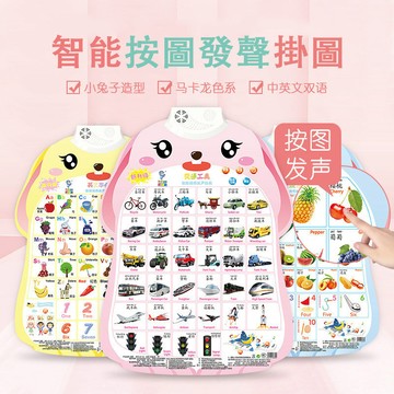 台灣現貨🍓 智能發聲 點讀 書有聲掛圖 早教掛圖 認知圖卡 智能點讀 啟蒙教具 ABC 動物世界