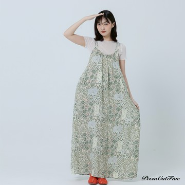 [兩件1580｜涼感洋裝]復古小花圖騰渡假洋裝 PizzaCutFive PCF262487079