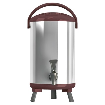 WORTH IT 渥思 日式不鏽鋼保溫茶桶  可可棕色  10L  1個