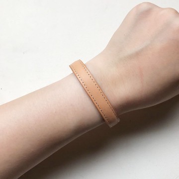 怪奇手環_雙面雙色_淺棕搭原皮