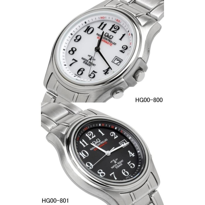 シチズン Q&Q 電波ソーラー メンズ腕時計HG00-801 Amazon.co.jp: [シチズン Q&Q] 腕時計 電波腕時計 ソーラー 電波