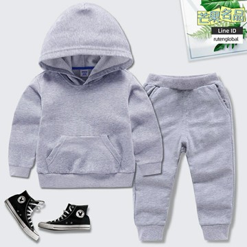 【純棉兩件套】兒童衛衣 童裝衛衣 寶寶套裝 春秋衛衣 運動套裝 連帽衛衣 男女童通用 柔軟親膚 春秋季運動休閒