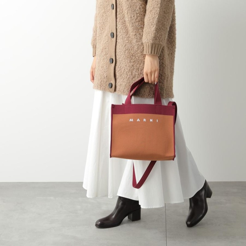 MARNI マルニ トートバッグ SHMP0083A0 P4602 レディース ショルダーバッグ ジャカード バイカラー ショッピングバッグ 鞄  カラー3色 | LINEブランドカタログ