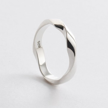 Shove-off 925麻花戒指 SVR-605  20號 (直徑 19.3mm)  銀色