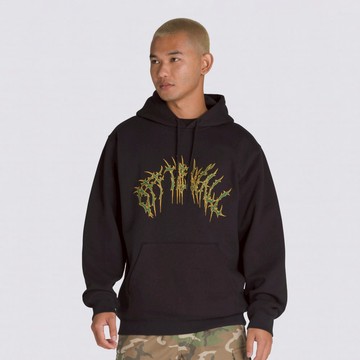 Metal Arch Pullover 黑色連帽大學T