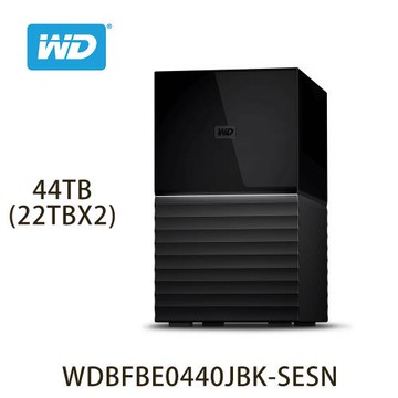 WD威騰 My Book Duo 44TB(22TBx2) USB3.2 3.5吋雙硬碟儲存 WDBFBE0440JBK-SESN
