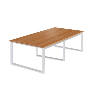 會議桌椅拼接組合洽談桌職員辦公室長條桌鋼木結合辦公桌會議室[DD030109]