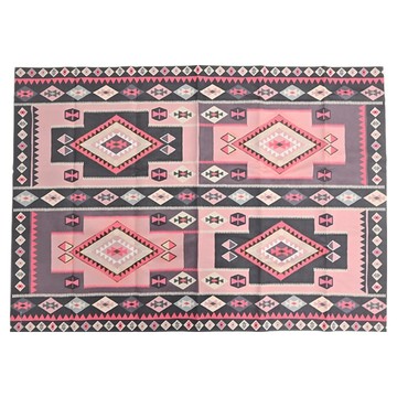 Style Boat Market 多功能地墊 幾何復古風 仿麂皮絨布材質  摩洛哥風情 浪漫  140 x 100cm