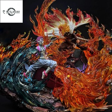 元氣招財 惡魔殺手公仔玩具 Zenitsu Nezuko Tanjiro Akaza 福袋神秘盒盲盒公仔公仔辦公室擺件鵰