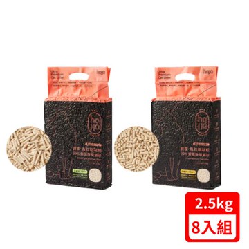 hojja賀家-高效能凝結99%抑菌除臭貓砂-豆腐砂【條型/ 米粒型】2.5kg X(8入組)
