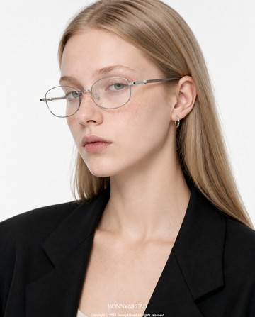 [NG品微瑕疵] 優雅偏差眼鏡 / 銀色 / Elegant Deviation Glasses