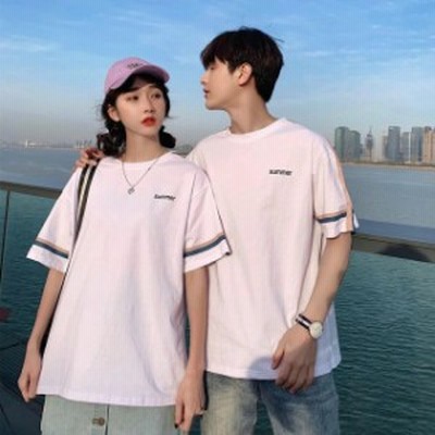 カップル ペアルック Tシャツ 半袖 カップルお揃い トップス 男女兼用 旅行 インナー お揃い Tシャツ 夏新作 メ 通販 Lineポイント最大get Lineショッピング