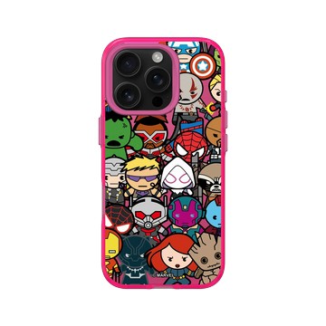 iPhone 16 Pro Clear 粉漾桃 - 迪士尼-漫威 Marvel - 漫威英雄-復仇者聯盟 集合Q版