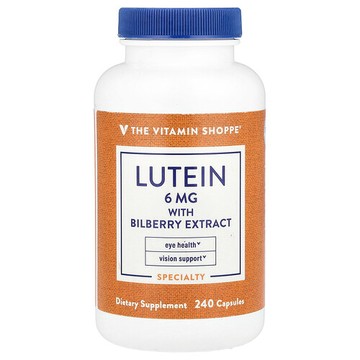 The Vitamin Shoppe, 含歐洲越橘提取物的葉黃素，240 粒膠囊